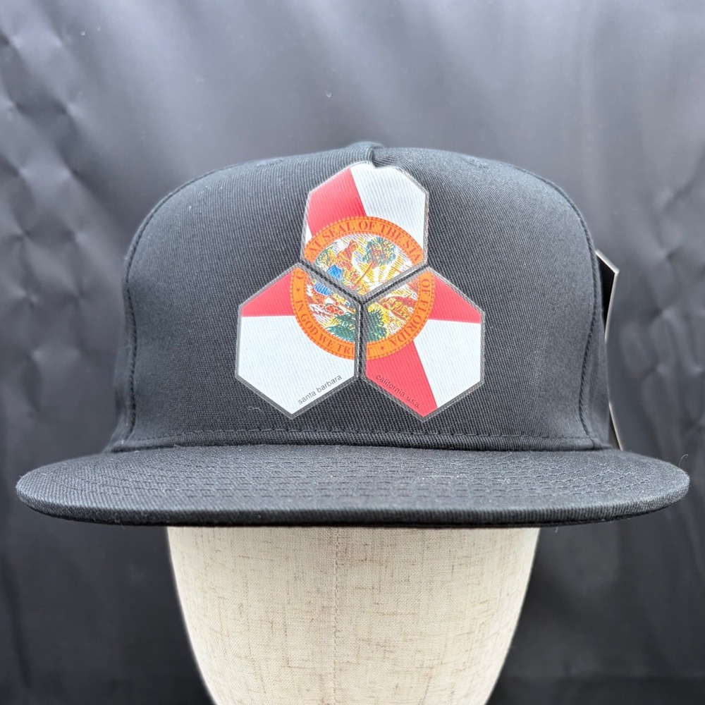 Channel Islands Surfboards Mens Florida Hex Snapback Hat Black New with Tags
